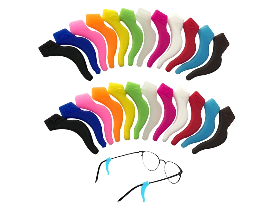12 pares de almohadillas de silicona suave antideslizantes para gafas