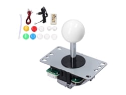 Kit De Joystick Arcade Con Placa De Codificación De Retardo Cero, 10 Botones, Para Montaje Propio En Mame, Color Blanco.