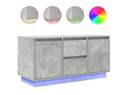 Maison Exclusive - Mueble De Tv Con Luces Led Gris Hormigón 100x41x50 Cm
