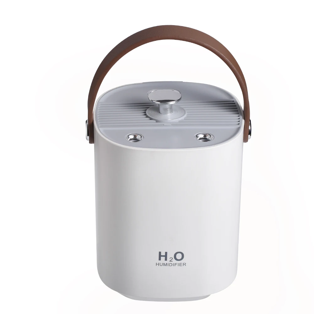 Humidificador ultrasónico silencioso de 1.2 L con luz indicadora y carga USB. Mdug (blanco, 4000 mAh)
