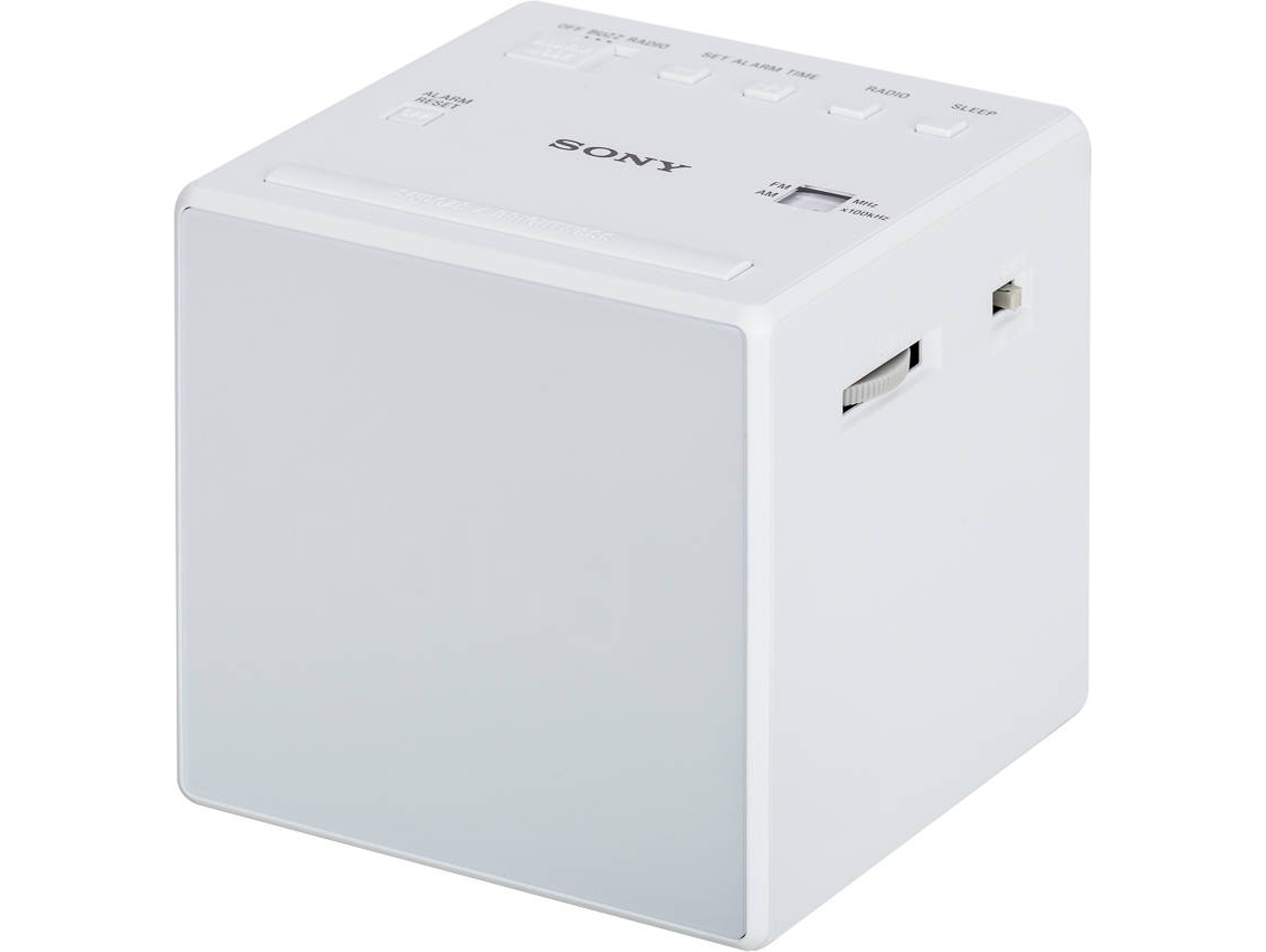 Radio Despertador SONY ICF-C1W (Blanco - Digital - AM/FM - Batería - Alarma Doble - Función Snooze)