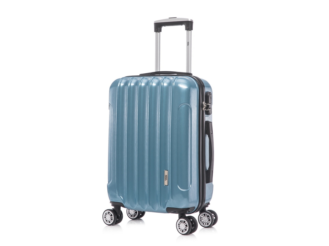 Maleta de Cabina 1990S Rk04 RAYKONG Semirígida 4 Ruedas Azul (55x39x21cm - 45L)