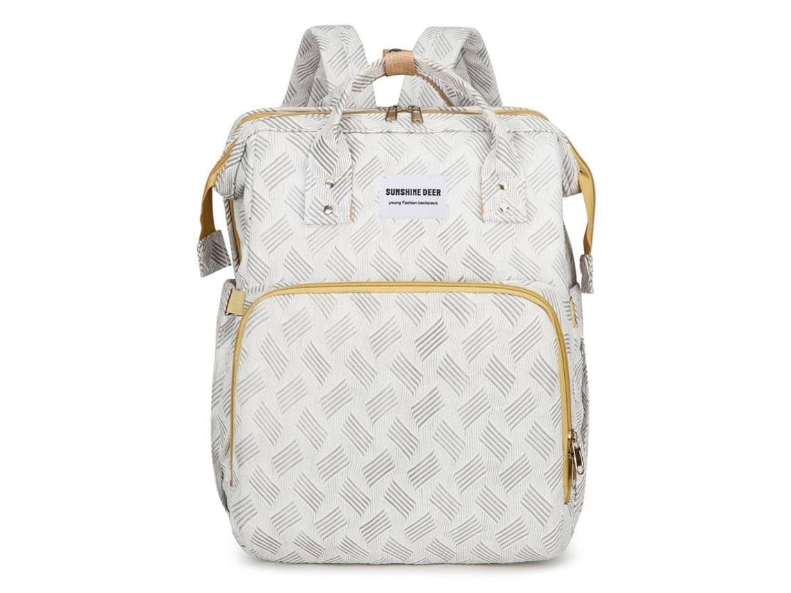Mochila de maternidad plegable de gran capacidad con interfaz USB, bolso multifuncional para madre y bebé, gris, Yunzii