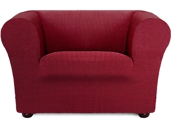 Funda de Sillón EYSA Chester/Klippan Premium Jaz Tejido Multielástico (130 x 110 x 100 cm - Poliéster y Algodón - Burdeos)