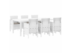 Maison Exclusive - Conjunto De Comedor De Jardín 7 Pcs Blanco Polipropileno