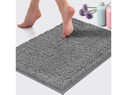 Alfombrilla de baño de pelo largo ultrasuave 2026, súper absorbente, alfombra de baño (gris claro)