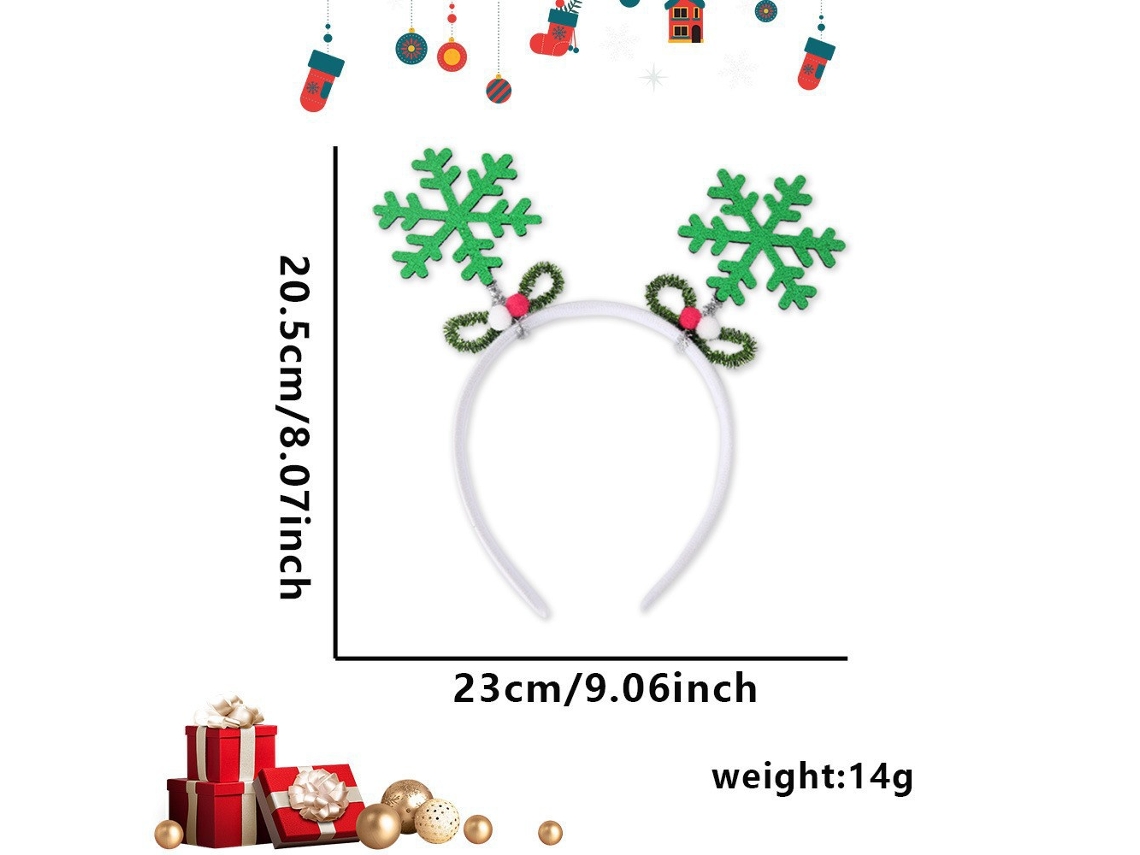 Diadema navideña con cuernos, tiara navideña brillante, accesorio ideal para fiestas, cosplay y uso diario Aeuzwr (Estilo 43)