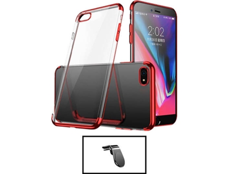 Kit Carcasa + Soporte Magnético L Carro iPhone SE 2022 PHONECARE Rojo