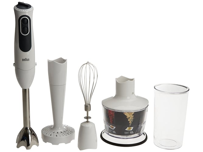 Batidora de mano + Accesorios BRAUN MQ3137WH Sauce (750 W - Blanco)