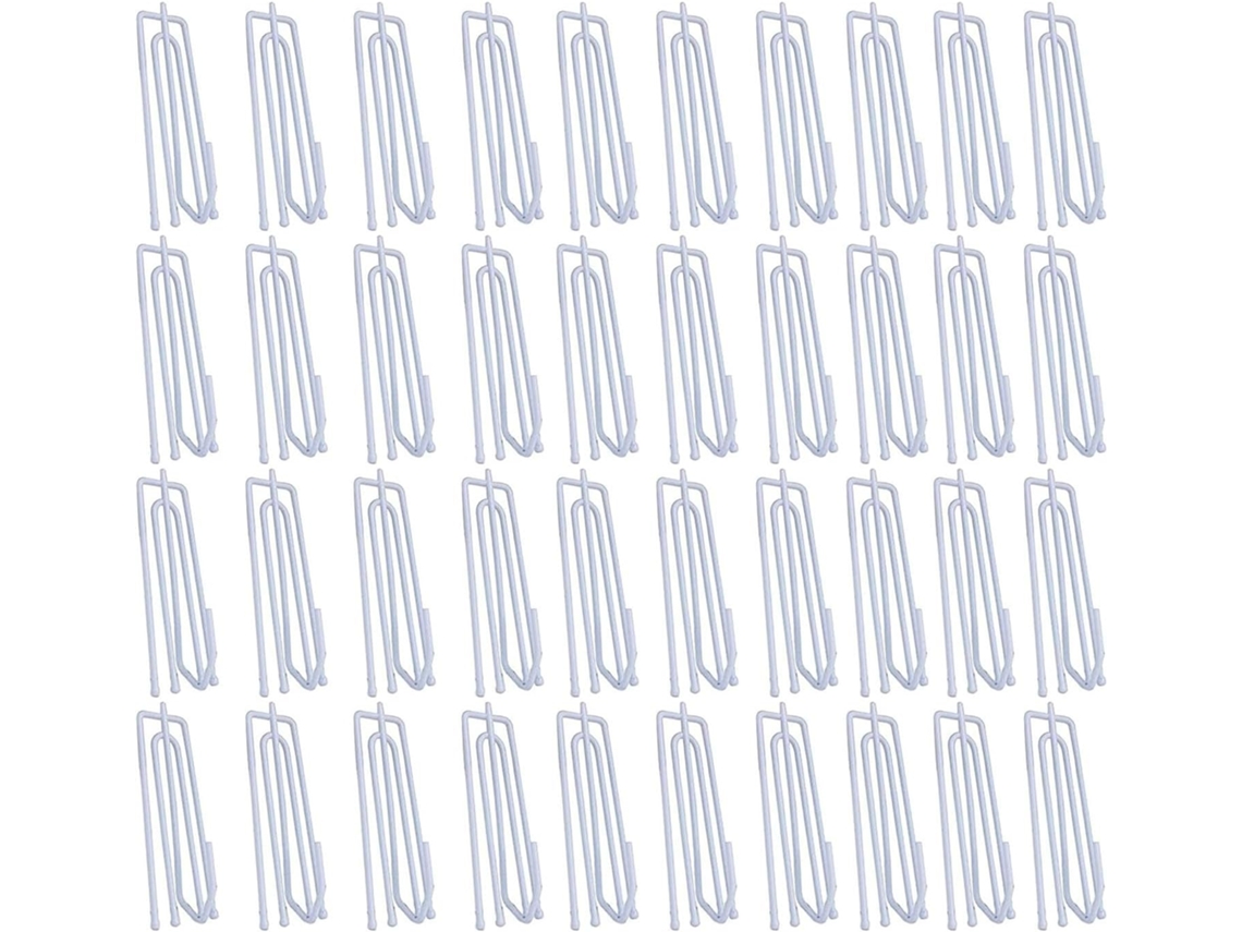 Ganchos de cortina de acero inoxidable, ganchos de presión, ganchos y anillas para cortina, 40 piezas, blancos, Vayotoy