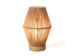Lámpara de mesa Arundel 1xE27 60 W metal/cuerda 25x16x16 cm - Natural LUX.PRO