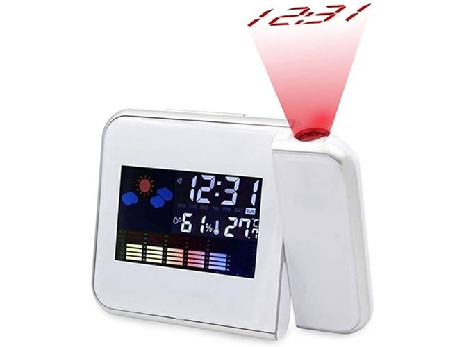 Reloj Despertador WJS CT0823 (Blanco - Digital)