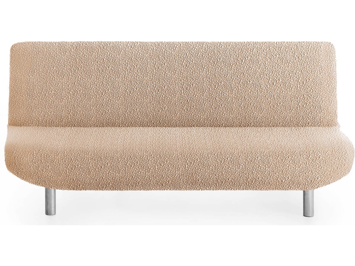 Funda Multielástica para Sofá Cama Clic-clac 3 Plazas MILICA Tejido Adaptable Spongy Beige