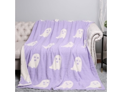 Manta De Fantasma Para Halloween Rosa Manta De Murciélago De Halloween Suave Ligera Y Reversible