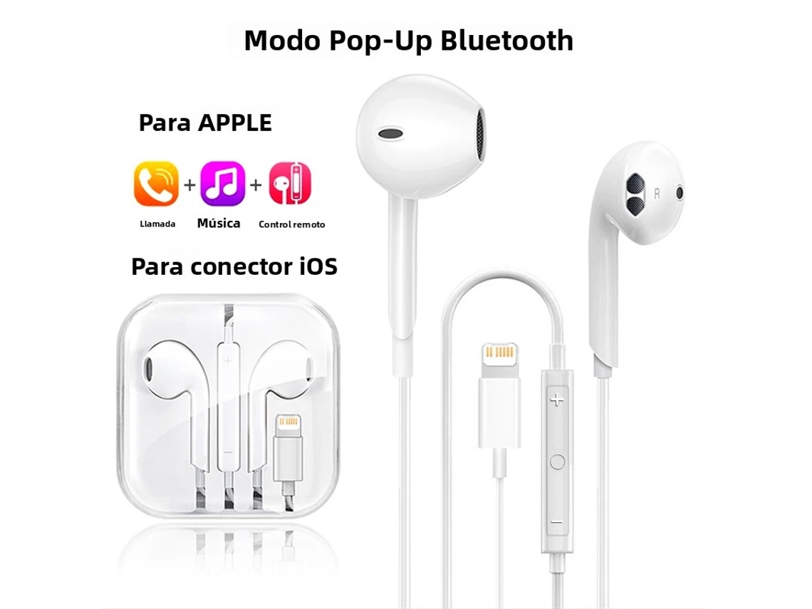 Auriculares originales, intraaurales estéreo, accesorios para celular con conector de 3.5 mm Mdug (intraaurales para iOS)