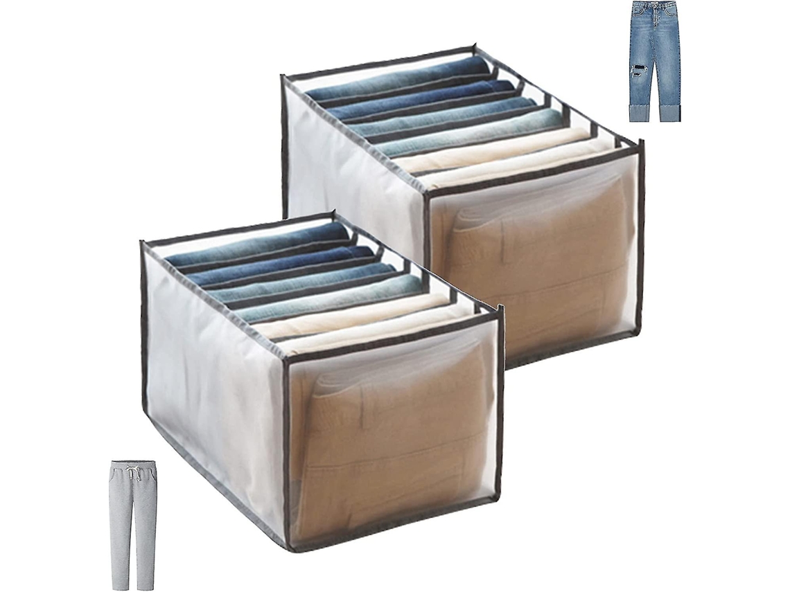 Organizador de ropa cajas para pantalones con red (17x12x5cm) Kofihety