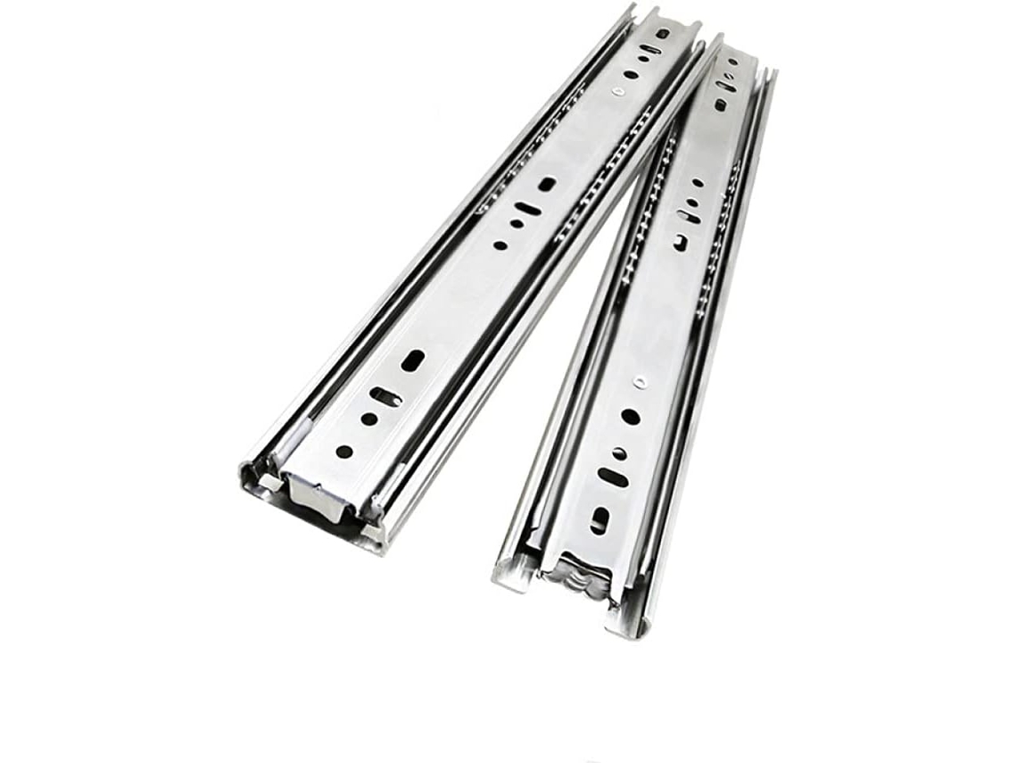 Corredera Para Cajón De Cierre Suave De Acero Inoxidable De 10" A 22" (25 Cm), Fabricada En China.