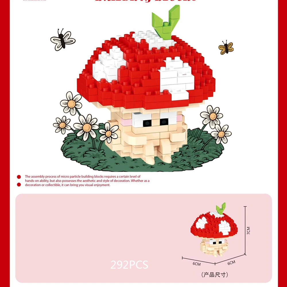 (rojo) Personaje De Dibujos Animados, Conejo Hongo En Miniatura, Juguete Educativo Para Niños Y Regalos
