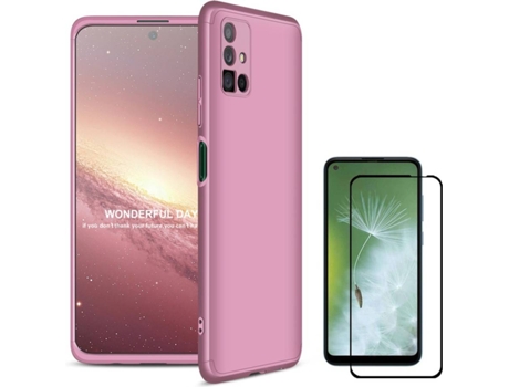 Carcasa y Protector Samsung M11 Slim armor 360º Rosa
