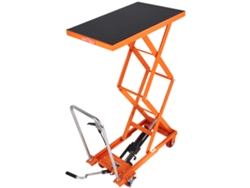 Mesa elevadora hidráulica Succebuy de 330 lb con elevador de tijera doble manual de 50 pulgadas