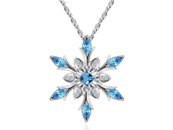 Colares femininos 2026 com lindos flocos de neve e cristais - Presente perfeito para o Dia das Mães.