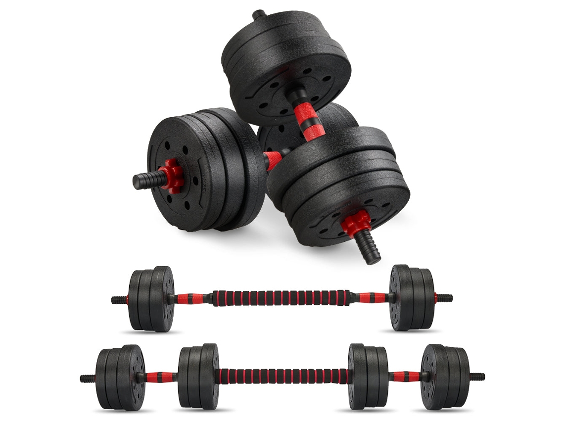 Juego De Mancuernas Y Barra Ajustables De 20 Kg, Unisex