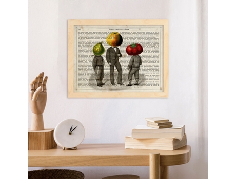 Poster De Verduras Humanas. Lámina Padre E Hijos. Cuadros De Humanos Con Cabezas De Verdura.