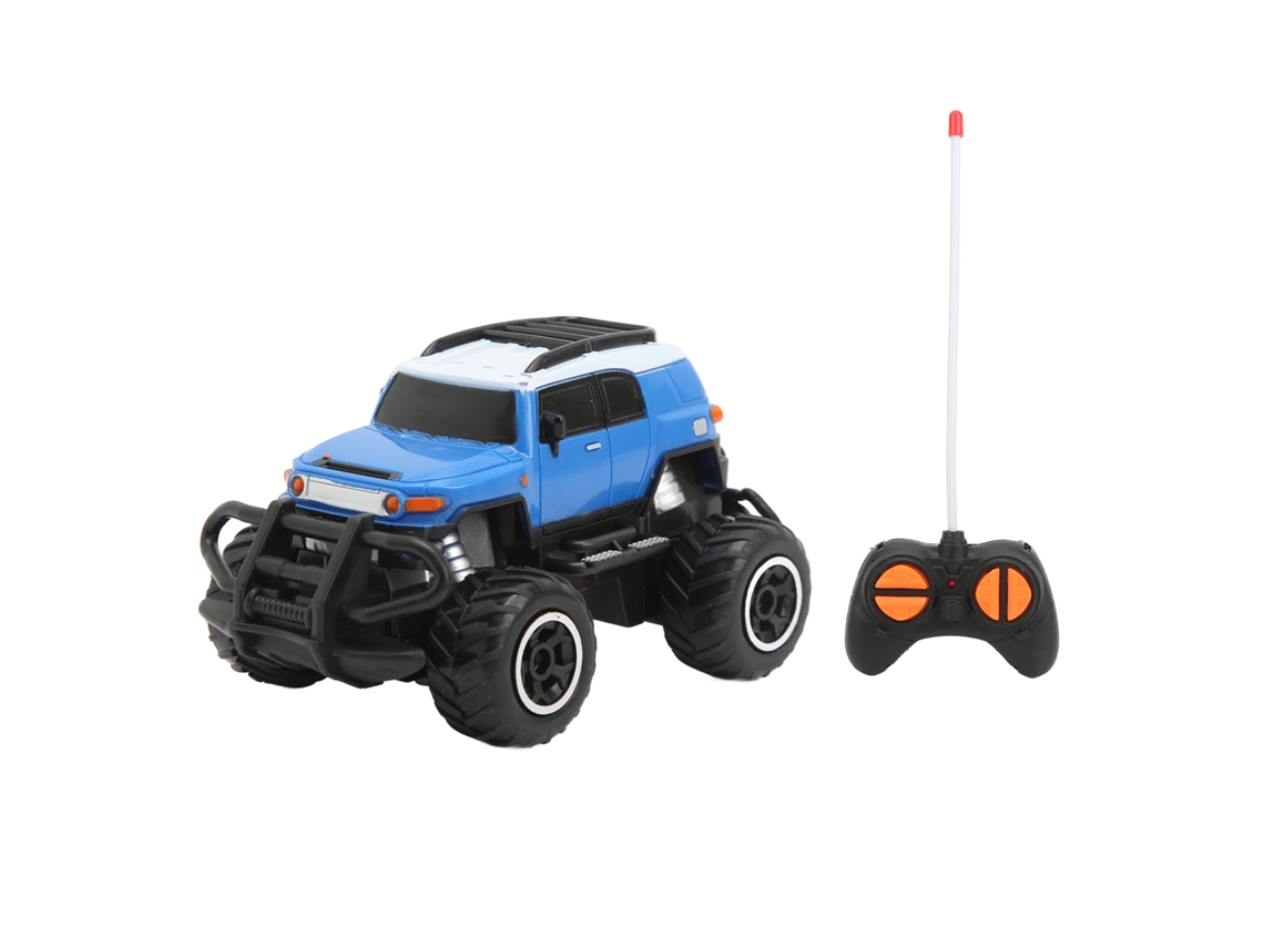 Coche teledirigido a escala 1/43, color azul, para niños a partir de 3 años.