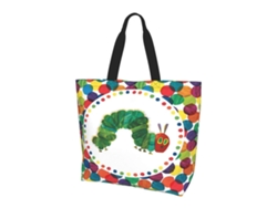 Bolsos de mano con diseño de oruga hambrienta de dibujos animados, bolsos de hombro para mujer, plegables, para el trabajo y viajes, grandes, reutilizables, luminosos y portátiles GOKOCO