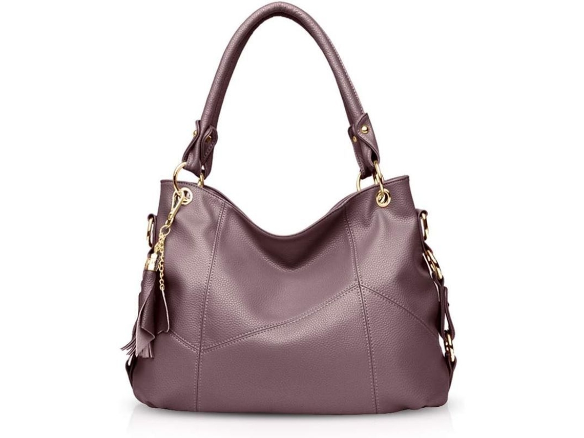 Bolso De Hombro De Gran Capacidad Cuero Suave Bolso Bandolera Moda Con Borla Cux