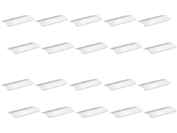EMUCA Lote de 20 Tiradores Adhesivos para Muebles Tulip2 - L126Mm - Aluminio - Anodizado Mate