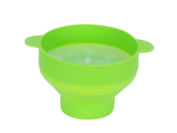 Palomitera de silicona para microondas, plegable, saludable, para hacer palomitas caseras, con recipiente para preparar palomitas frescas al instante, apta para lavavajillas (verde)