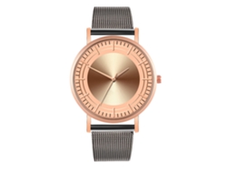Reloj De Moda Para Parejas Con Correa De Malla Dial Redondo Cuarzo 8