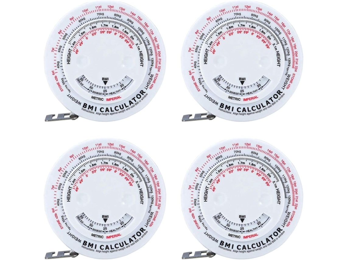 Medidor De Imc Redondo 4x Para Medir El Tamaño Corporal, Ideal Para Mediciones De Pérdida De Peso Y Para Mantener Un Peso Saludable.