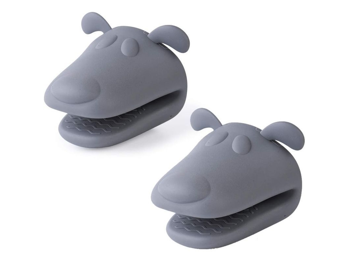 2026da-guantes De Horno Mini Silicona Sin Bpa Resistente Al Calor 220°f Lavavajillas 2 Piezas Gris