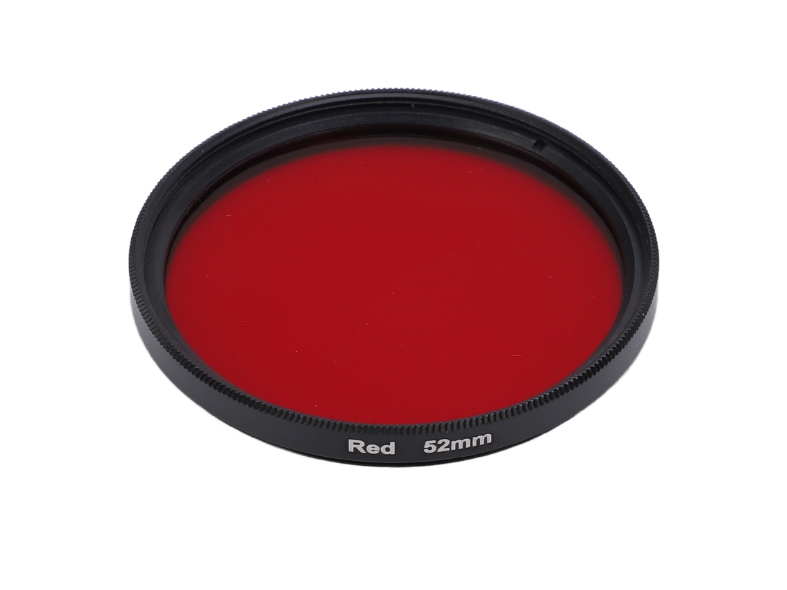 Filtro De Lente Rojo Completo Para Cámara De Cristal Óptico Con Rosca