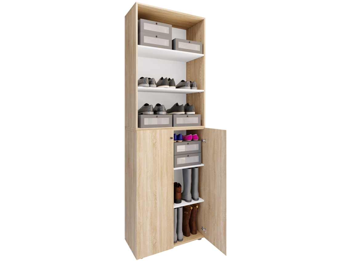 Zapatero Grande En Madera Xl Lona 6 Vcm