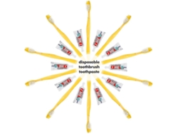 100 cepillos de dientes desechables con pasta de dientes, práctico kit de viaje portátil Rosewell