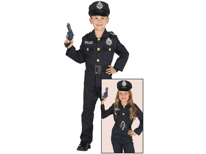 Disfraz de Niño DISFRAZZES Policía Azul (Talla: 10 a 12 años)