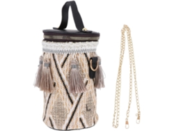 Elegante Bolso De Hombro De Poliéster Tejido Para Mujer, Estilo Bohemio, Gran Capacidad, Material