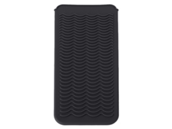 Bolsa De Silicona Resistente Al Calor Para Herramientas De Peinado Y Afeitado Con Superficie Antideslizante Portátil Negro