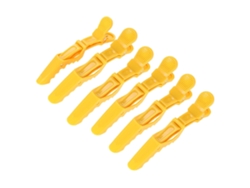 6 Pinos De Cabelo Crocodilo Antiderrapante Unico Dente Clips De Cabelo Seco Amarelo Para Salão Acessórios De Cabelo