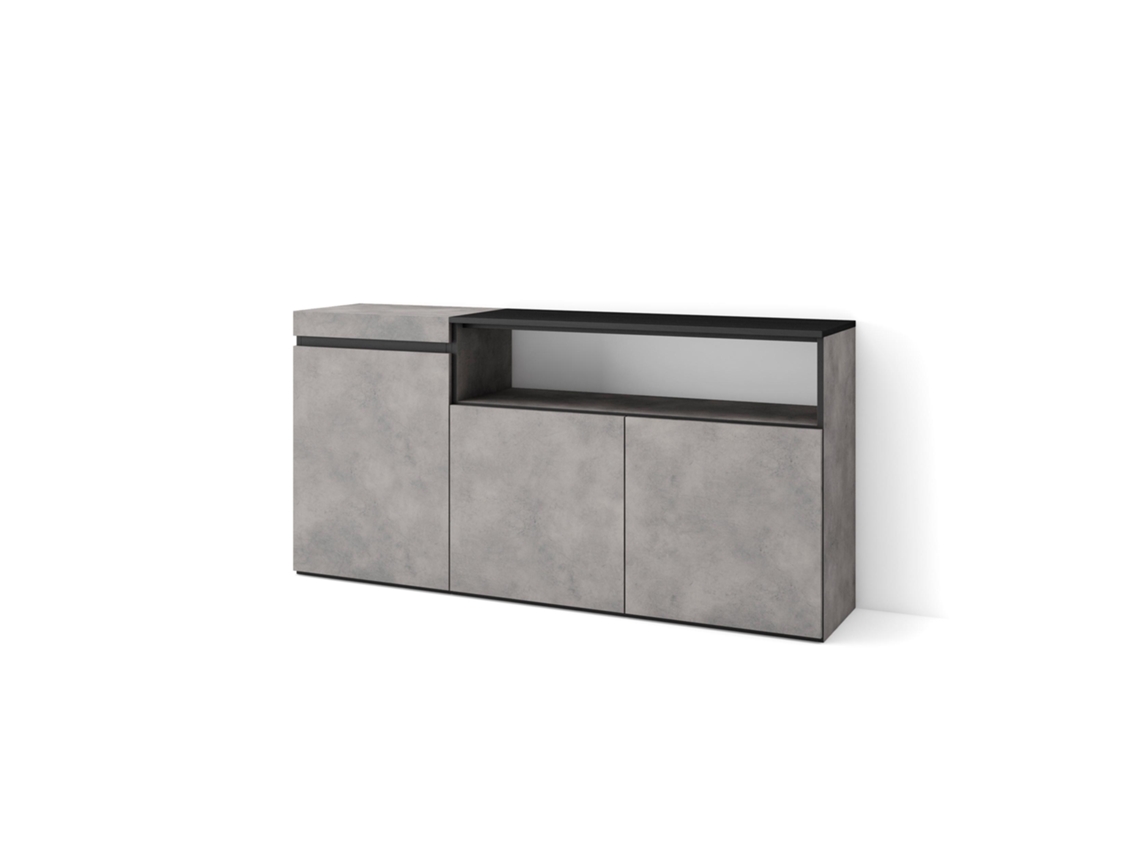Aparadores para salón 150x75x35cm 3 Puertas Armario zapatero Cemento