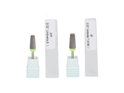 2 brocas cónicas de acero de tungsteno para uñas acrílicas y de gel duro
