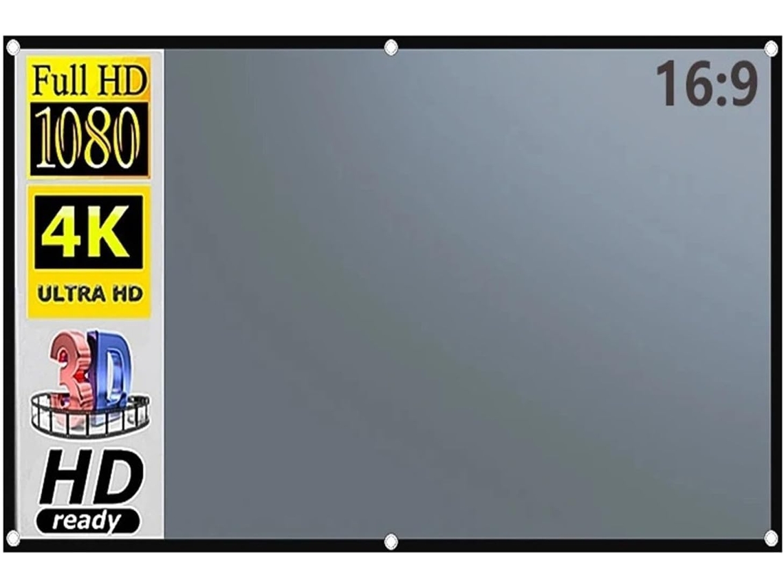 Pantalla De Proyección Para Cine En Casa, Interior, Exterior Y Patio Trasero (60-133 Pulgadas)