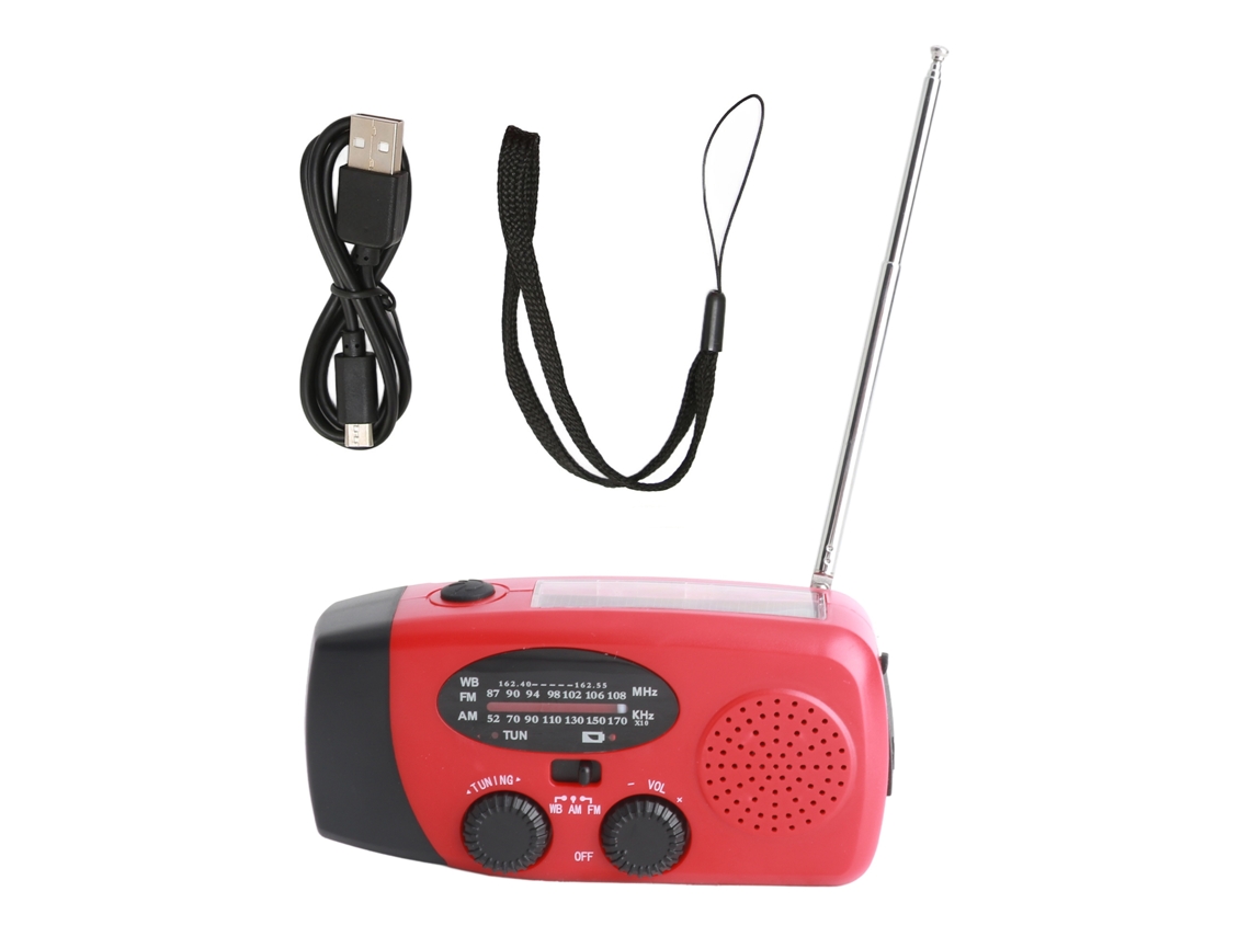 Radio Portátil, Autónoma, Con Manivela Y Alimentada Por Energía Solar, Con Linterna De Emergencia Para Situaciones De Emergencia Al Aire Libre.