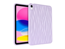 ZRUXE Funda para iPad 10Th Gen 10.9 2021 Jelly Color Water Ripple Tpu Tablet Case Púrpura