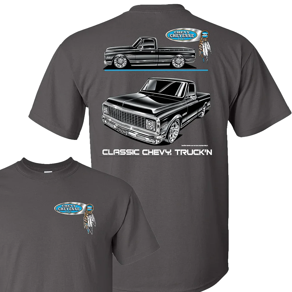Chevy Cheyenne Blackline T-shirt Unisex Rockinstone Size:m