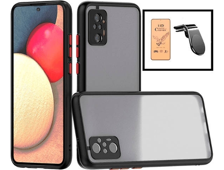 Kit Funda Anti-Choque Cámara Protection, Cristal Templado CeramicGlass Full Cover y Soporte Magnético Reforzado Coche Xiaomi Redmi Note 10 Pro PHON...