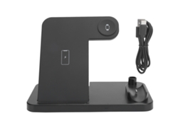 Cargador inalámbrico plegable 4 en 1 EOOCOO para relojes, auriculares y teléfonos.